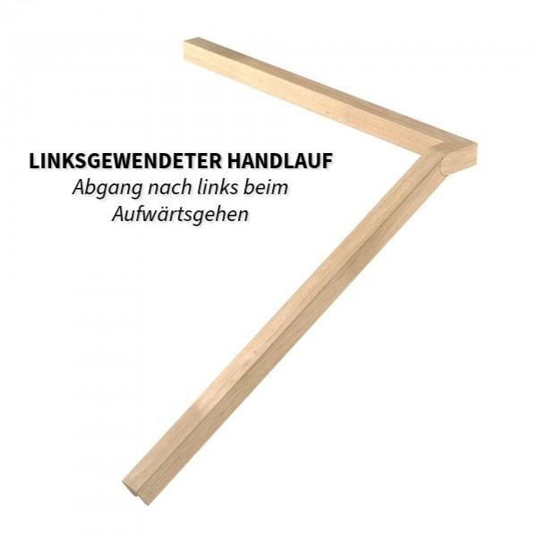 Winkel L-Handlauf Eiche Eckig 45x45 mit Gelenk verstellbar - System X25